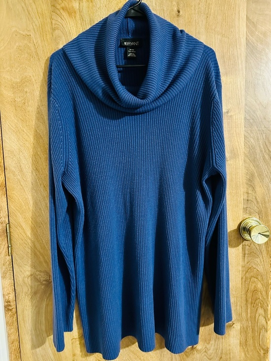 Lane Bryant Sweaters - Lane Bryant Cowl Neck Ribbed Tunic Sweater - Royal Blue